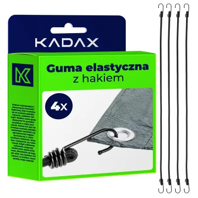 elastična gumijasta vrv s kovinskim kavljem 109 cm za pritrditev ponjav 4 kosi