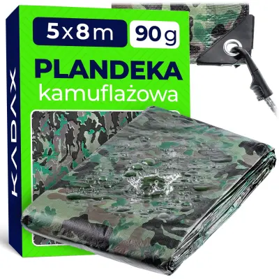 debela ponjava, vodoodporna, UV ojačana, 5x8M 90G močna prevleka