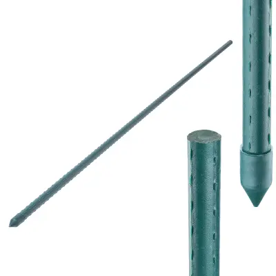Podporni drog za rastline 150 cm, kol za paradižnikov cvet, prevlečeno jeklo 16 mm