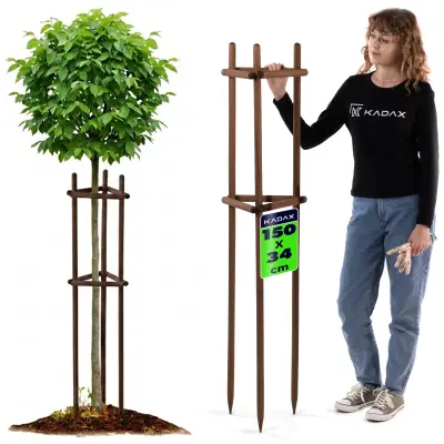 opora za rastline, drevesa, grmičevje, impregnirana opora, trikotna, močna, 150 cm