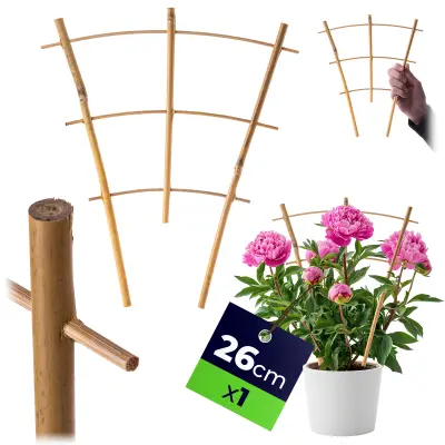 bambusova lestev za rože, podpora za pergolo 26 cm, močna
