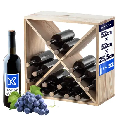 Stojalo za vino, leseno stojalo, 24 steklenic, omarica za alkohol, polica, dnevna soba, 52 cm