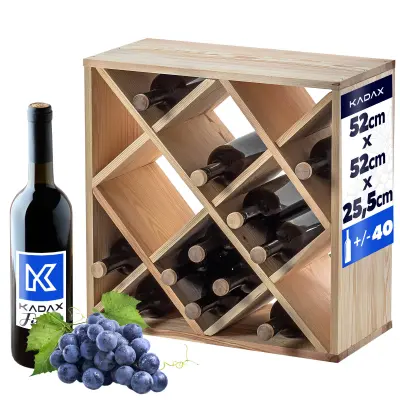Stojalo za vino, leseno stojalo, 24 steklenic, omarica za alkohol, polica, dnevna soba, 52 cm