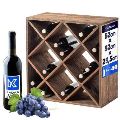 Stojalo za vino, leseno stojalo, 24 steklenic, omarica za alkohol, polica, dnevna soba, 52 cm