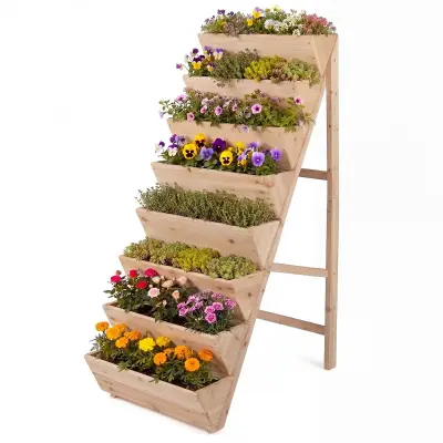 Večnadstropna cvetlična korita z 8 koriti za cvetje
