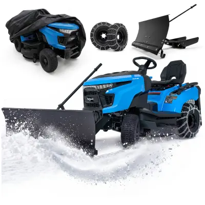 Vrtni traktor HEXWELT HW-TR-586 – 586 cm³, 12,5 kW, 107 cm, snežni plug + verige + ponjava