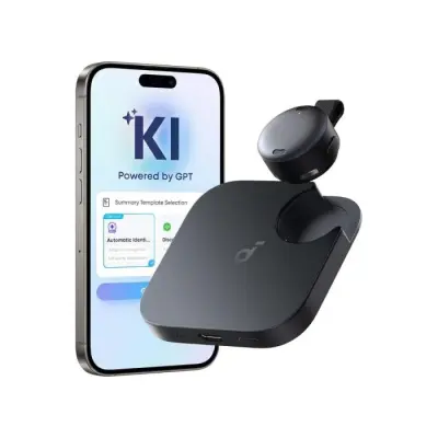 Anker Soundcore Work pametni AI snemalnik zvoka 8GB, črn