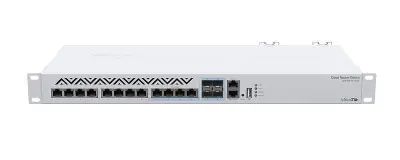 CRS312-4C+8XG-RM Switch 12xLAN port, 1x10/100Mbit LAN, 8xGigabit LAN, 4x10GB/s LAN,