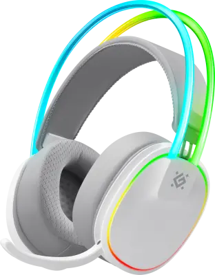 Tsunami brezžični gaming headset 40h RGB, Bluetooth 5.3, 2.4 GHz, bel, Tri-mode 64695