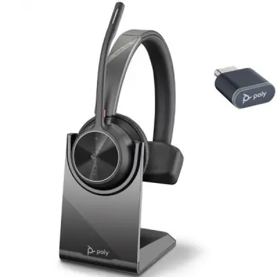 Brezžične slušalke  Plantronics Voyager 4310 s certifikatom MS Teams in USB-C ter polnilnim stojalom 77Y97AA (218474-02)