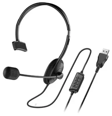 HS-100U (31710027400) USB klicna naglavna slušalka črna