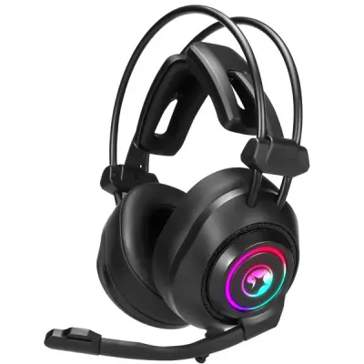 HG9056 7.1 RGB USB črne gaming naglavne slušalke z mikrofonom