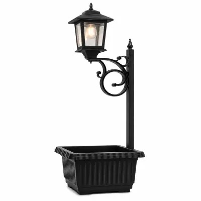 Sončna vrtna svetilka s cvetličnim loncem, solarna, topla bela svetloba, samodejni vklop | LUMIPOT