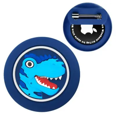 Zaščitni silikonski ovitek z zatičem, kompatibilen z Apple AirTag 1/2 Dark Blue