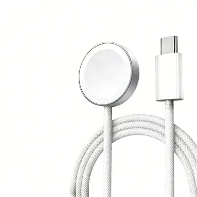 Polnilni kabel za Apple Watch USB-A, pleten aluminij, 100cm