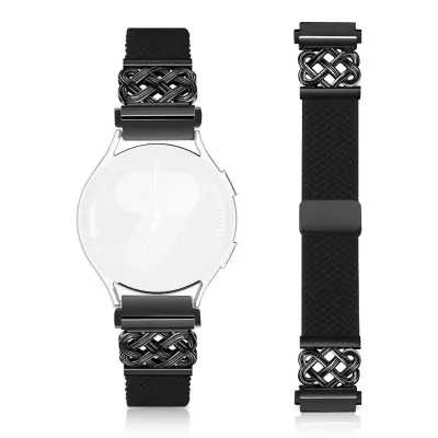 Tkani najlonski magnetni pašček, združljiv s Samsung Galaxy Watch Black