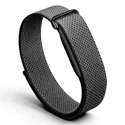 Kompatibilen najlonski zankast trak za Fitbit Air z uradnimi deli Black