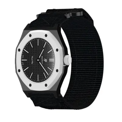 Najlonski Velcro pašček za Audemars Piguet in Swatch, 21cm x 3cm Black