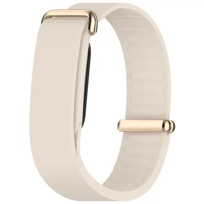 Silikonski pašček z metalno zaponko za Fitbit Air, udoben Beige