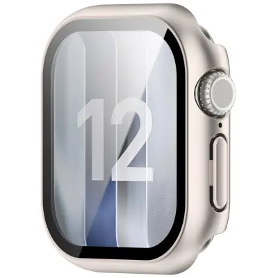 PC etui z kaljenim steklom za Apple Watch Series 12, 2 kosa Starlight