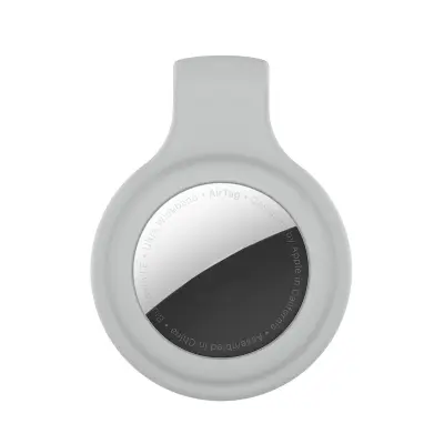 Silikonski ovitek za Apple AirTag 2 s sponko, ergonomska zaščita Gray