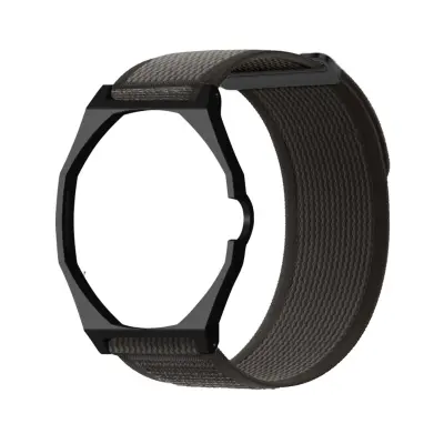 Nylon in PC dvo-delni zankast pašček 26cm x 2.2cm za AP x Swatch Black