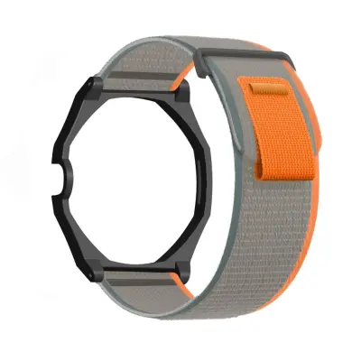 Nylon in PC dvo-delni zankast pašček 26cm x 2.2cm za AP x Swatch Grey+Orange