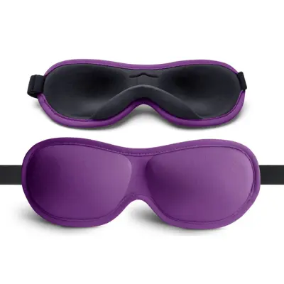 Udobna 3D svilena maska za oči za spanje in počitek brez pritiska Purple