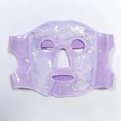 Gel maska za oči z gel kroglicami, hlajenje in segrevanje Purple