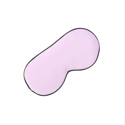 Silk Eye Mask with Black Trim — Adjustable, Smooth Touch, Complete Blackout Purple