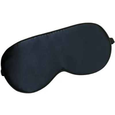 Svilena spalna maska za ženske in moške, 100 % svilena maska za oči Black