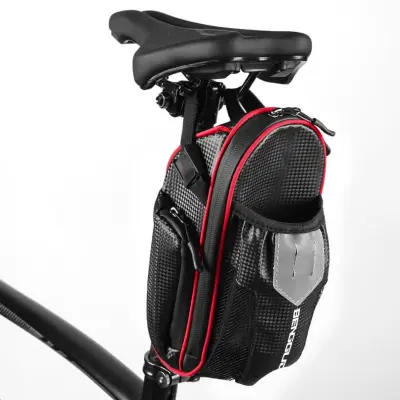 Kolesarska torbica z ogljikovo teksturo, vodoodporna, za 610ml Black/Red