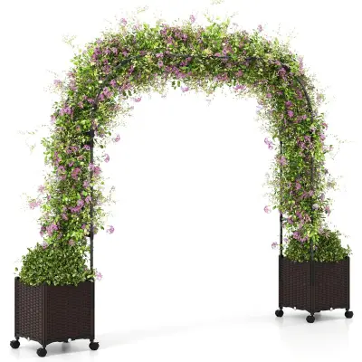 Zunanja pergola s kovinskim okrasnim lokom Pergola za cvetje