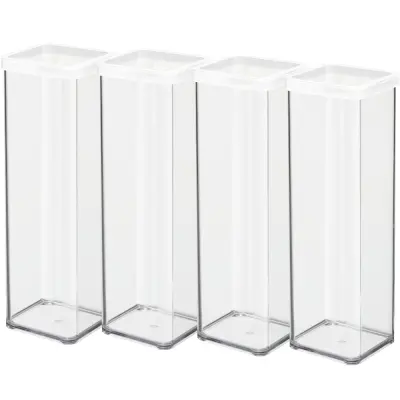 Komplet 4 prozornih posod za hrano Rotho Loft 2 l