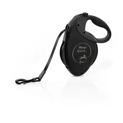 FLEXI povodec GIANT trak black edition 8m črna