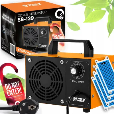 140W generator ozona 60g/h odstranjevalec neprijetnih vonjav ozonator rumen
