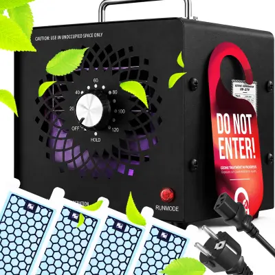 120W generator ozona 70g/h odstranjevalec neprijetnih vonjav ozonator črn