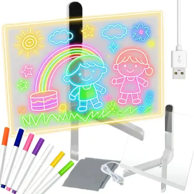 LED svetlobna grafična tablica za risanje neon 20×30cm