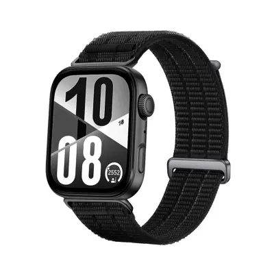 Nylon pašček z ježkom za Redmi Watch 6/5/4 – zračen, 23cm Black