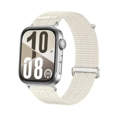 Cloud-Sense najlonski pašček Velcro združljiv z Xiaomi Band 10/9/8 Pro Beige