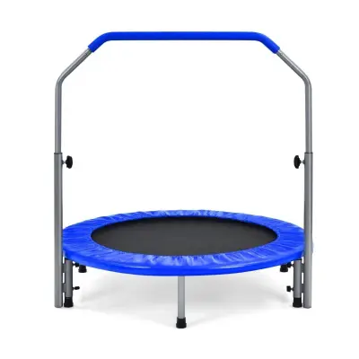 Fitnes trampolin z ročajem 101 x 96/105/114/122 cm