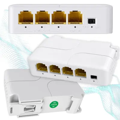 LAN switch POE mrežno stikalo 4 port razdelilnik do 1000 Mb/s