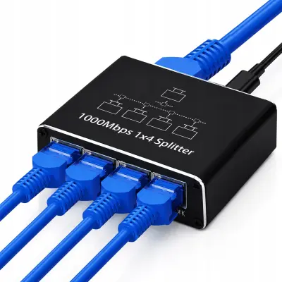 LAN switch mrežno stikalo 5 port razdelilnik do 1000 Mb/s USB