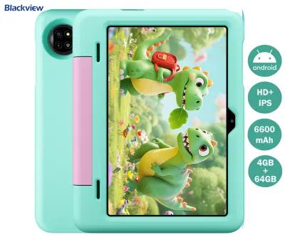Blackview TAB 20 KIDS tablični računalnik, 10.1", Gemini AI 2.0, 4GB+64GB, IPS HD+, Android, Google Kids Space, 6600mAh, WIFI, BT, +dodatki, zelen