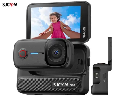 SJCAM S10 akcijska športna kamera, 4K UHD, 2.51" FLIP zaslon, SteadyMotion 2.0, 8x ZOOM, Boost Pod ohišje, 160°, WIFI 5G, 5M vodoodpornost, črna