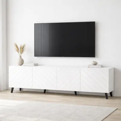 TV omarica Holly 2.0 – Colors: White/White MDF HG