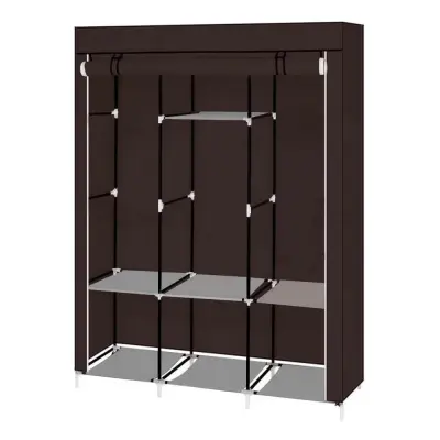 Prenosna omara z zadrgo - 130x45x170 cm, rjava