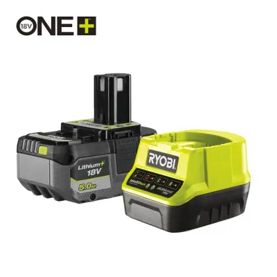 RYOBI Komplet baterije 5,0Ah + hitrega polnilnika