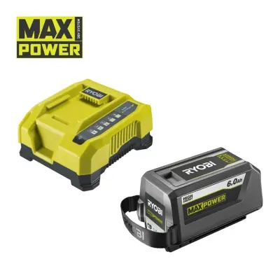 RYOBI Komplet 6Ah 36V baterije + polnilnik RY36BK60B-160 36V MAX POWER