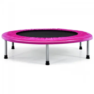 Zložljiva fitnes trampolina za zabavo in vadbo, 97 x 97 x 19 cm, roza